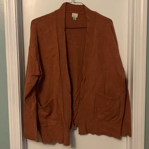 XL Burnt Orange Cardigan Sweater